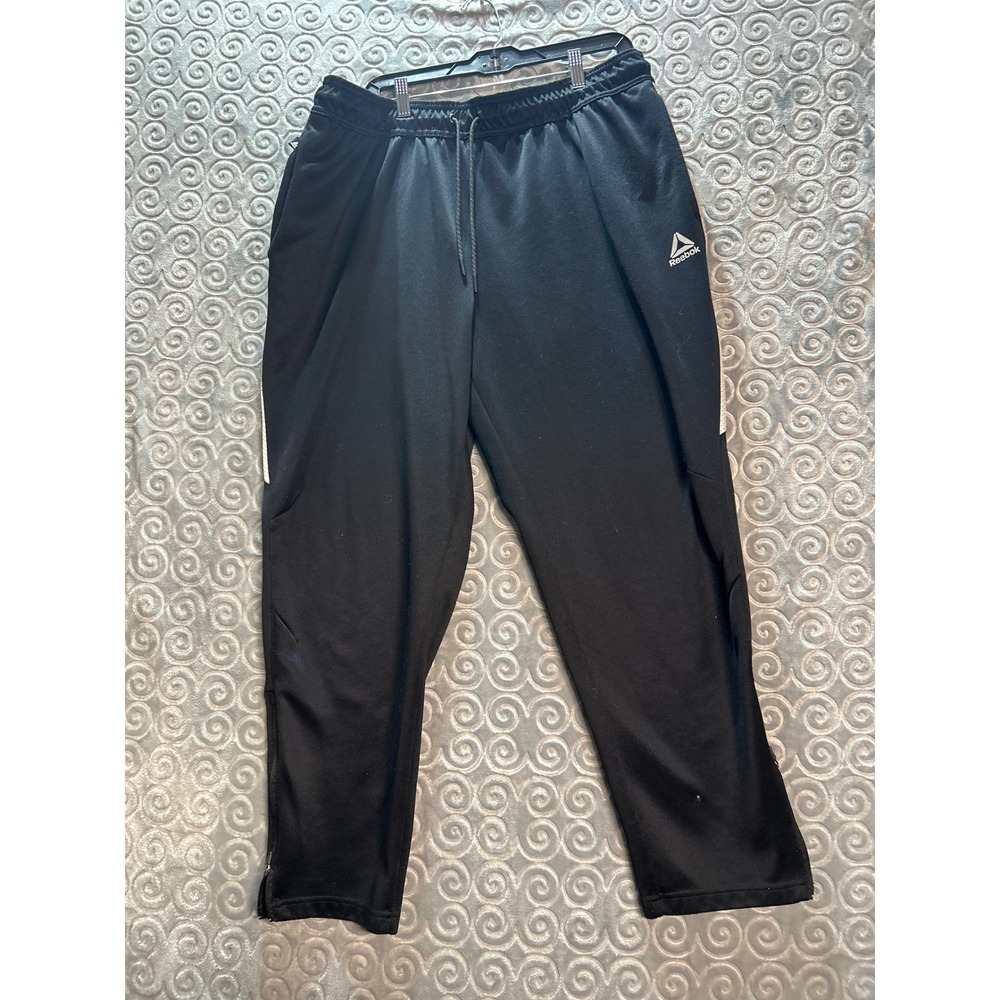 Reebok Athletic Track Pants Black 2X Large 2EG 2TG Mens Joggers Sweatpants‎